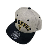 ASU Hockey Gray/Black Highcut Snapback Hat
