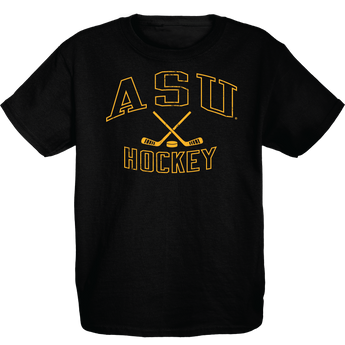 ASU Hockey Blue84 Youth Black Shirt