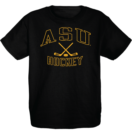 ASU Hockey Blue84 Youth Black Shirt