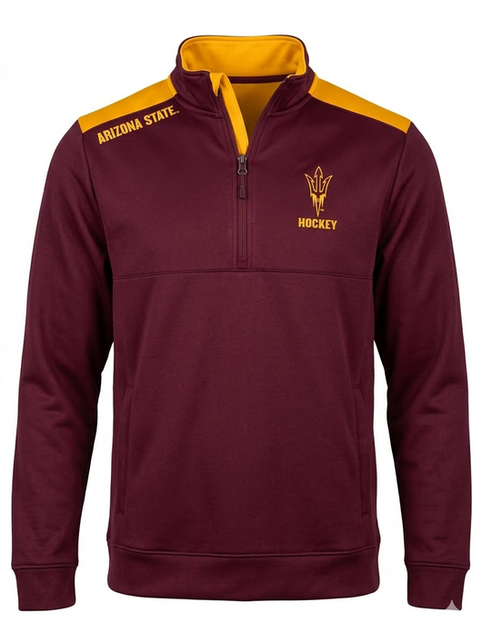 ASU Hockey Colosseum Maroon 1/4 Zip