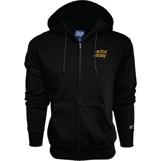 ASU Hockey Blue84 Black Full Zip Hoodie