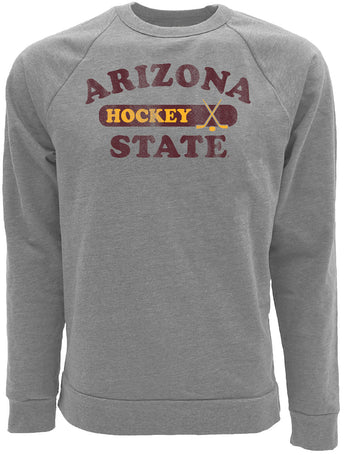 ASU Hockey Blue84 Triblend Fleece Crewneck