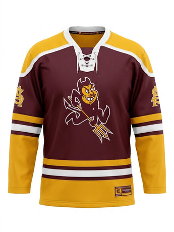 ASU Hockey Colosseum Youth Maroon Sparky Jersey