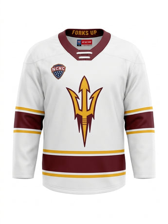 ASU Hockey CCM White Jersey