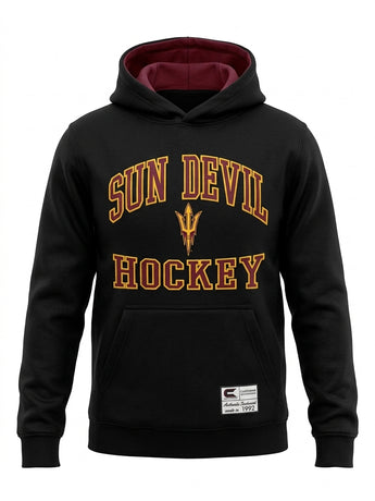 ASU Hockey Colosseum Youth Black Hoodie