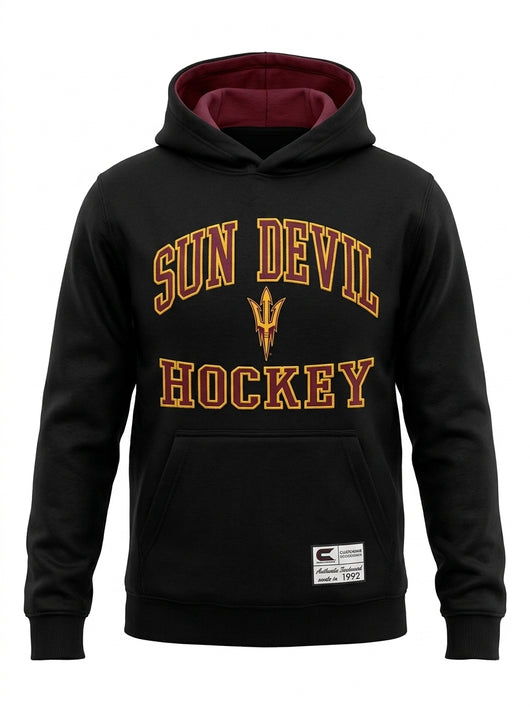 ASU Hockey Colosseum Youth Black Hoodie
