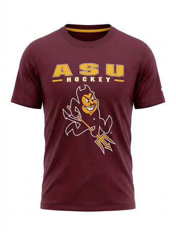 ASU Hockey Colosseum Youth Maroon Sparky Shirt