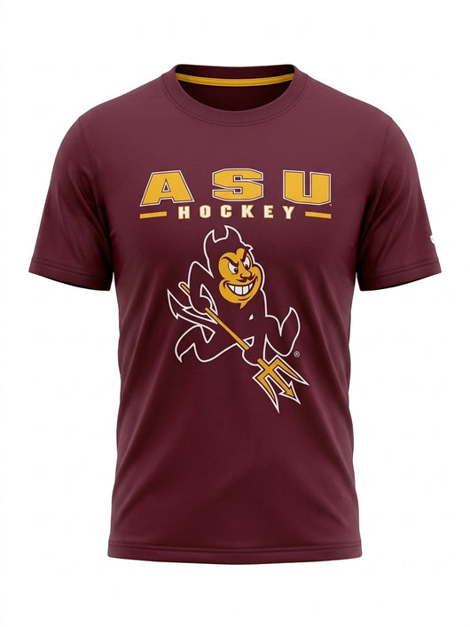 ASU Hockey Colosseum Youth Maroon Sparky Shirt
