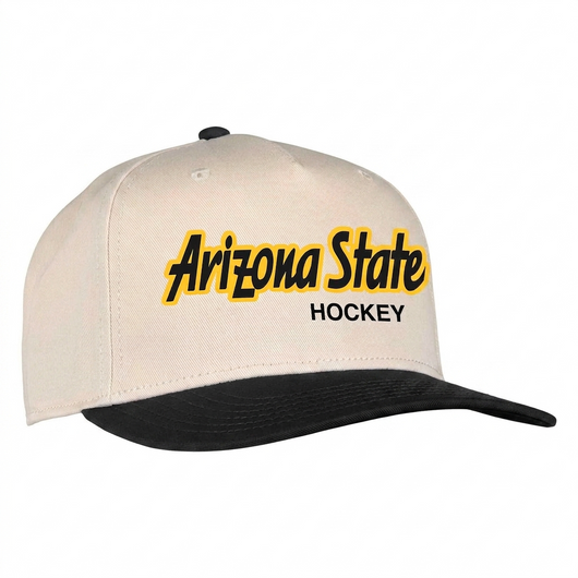 ASU Hockey Ahead Cream/Black Hat
