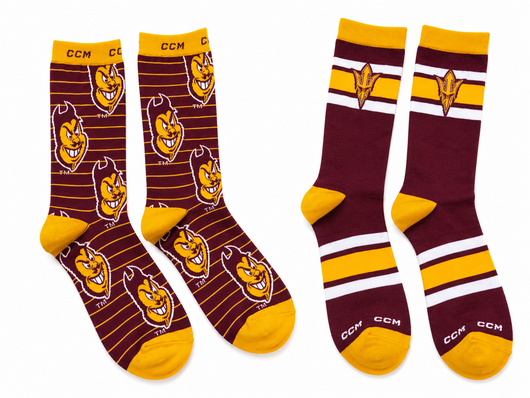 ASU Hockey CCM 2-Pack Socks