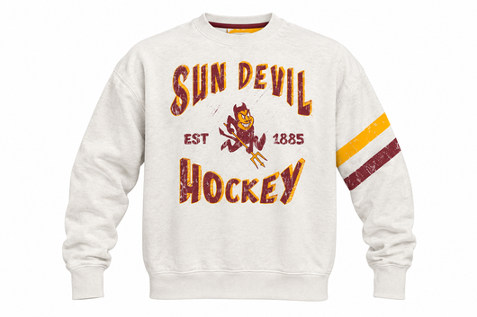ASU Hockey Colosseum Women's Ash Grey Crewneck