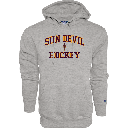 ASU Hockey Blue84 Ash Heather Gray Hoodie