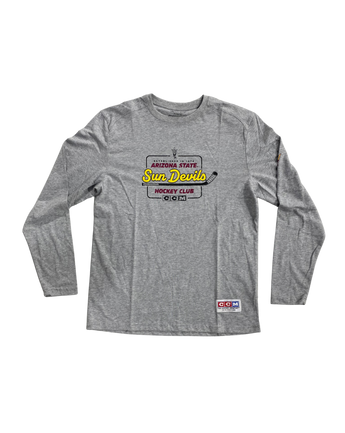 ASU Hockey CCM Gray Long Sleeve Shirt