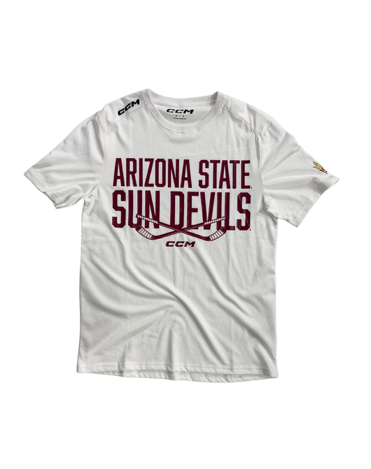 ASU Hockey CCM White Shirt