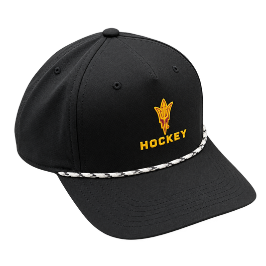 ASU Hockey Ahead Black Fork Hat