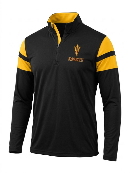ASU Hockey Colosseum Black 1/4 Zip