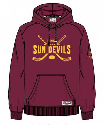 ASU Hockey CCM Maroon Pullover Hoodie