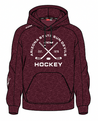 ASU Hockey CCM Maroon Premium Pullover Hoodie