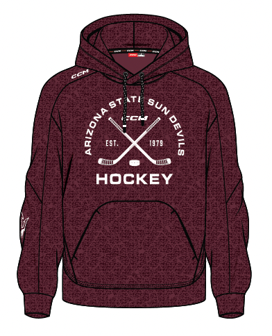 ASU Hockey CCM Maroon Premium Pullover Hoodie