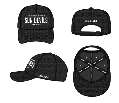 ASU Hockey CCM Black Structured Hat