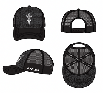ASU Hockey CCM Black Meshback Trucker Hat