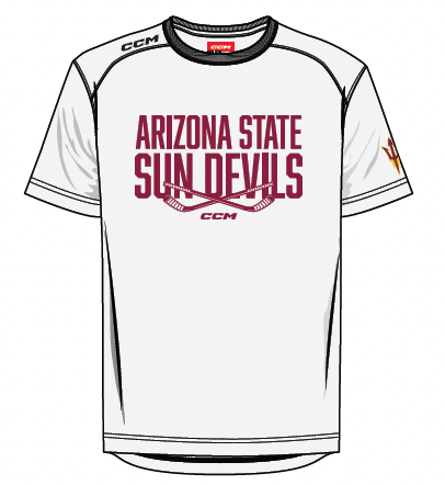 ASU Hockey CCM White Shirt