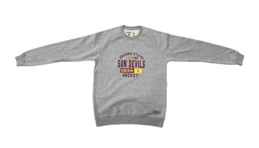 ASU Hockey CCM Grey Fleece Crewneck