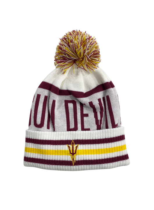 ASU Hockey CCM White Pom Knit