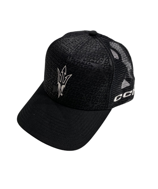 ASU Hockey CCM Black Meshback Trucker Hat