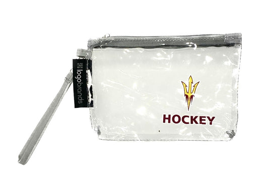 ASU Hockey Clear Wristlet