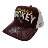 ASU Hockey Maroon/White Show-Off Flex Hat