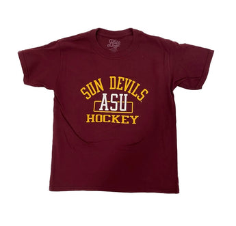 ASU Hockey Youth Maroon T-Shirt